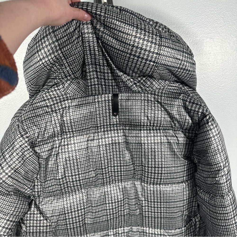 Jason Wu Grey Houndstooth Plaid Double Breasted Puffer Jacket Size Small Chic - Picture 7 of 15